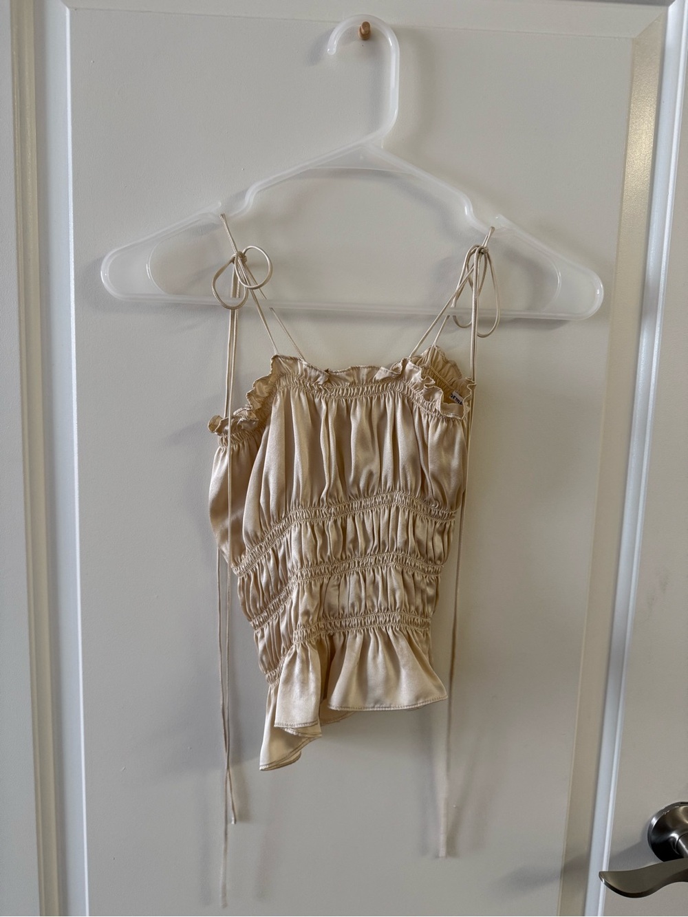 Reformation Gold/Champagne Silk Top